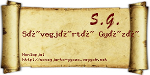 Sövegjártó Győző névjegykártya
